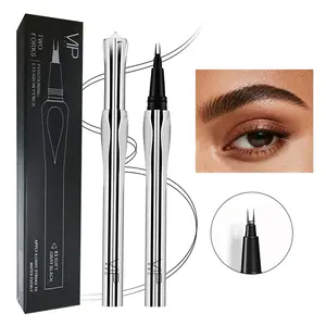 CKA Eyebrow Pencil with 2-Prong Micro-Fork-Tip Applicator and Precise Brush-Tip Create Natural-Looking Brows, Stay on All Day