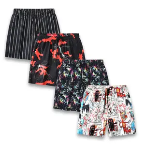 Men's summer graffiti print sports shorts with adjustable drawstring waistband, pockets, breathable, suitable for everyday wear, casual and stylish, comfortable and versatile SpringStatements