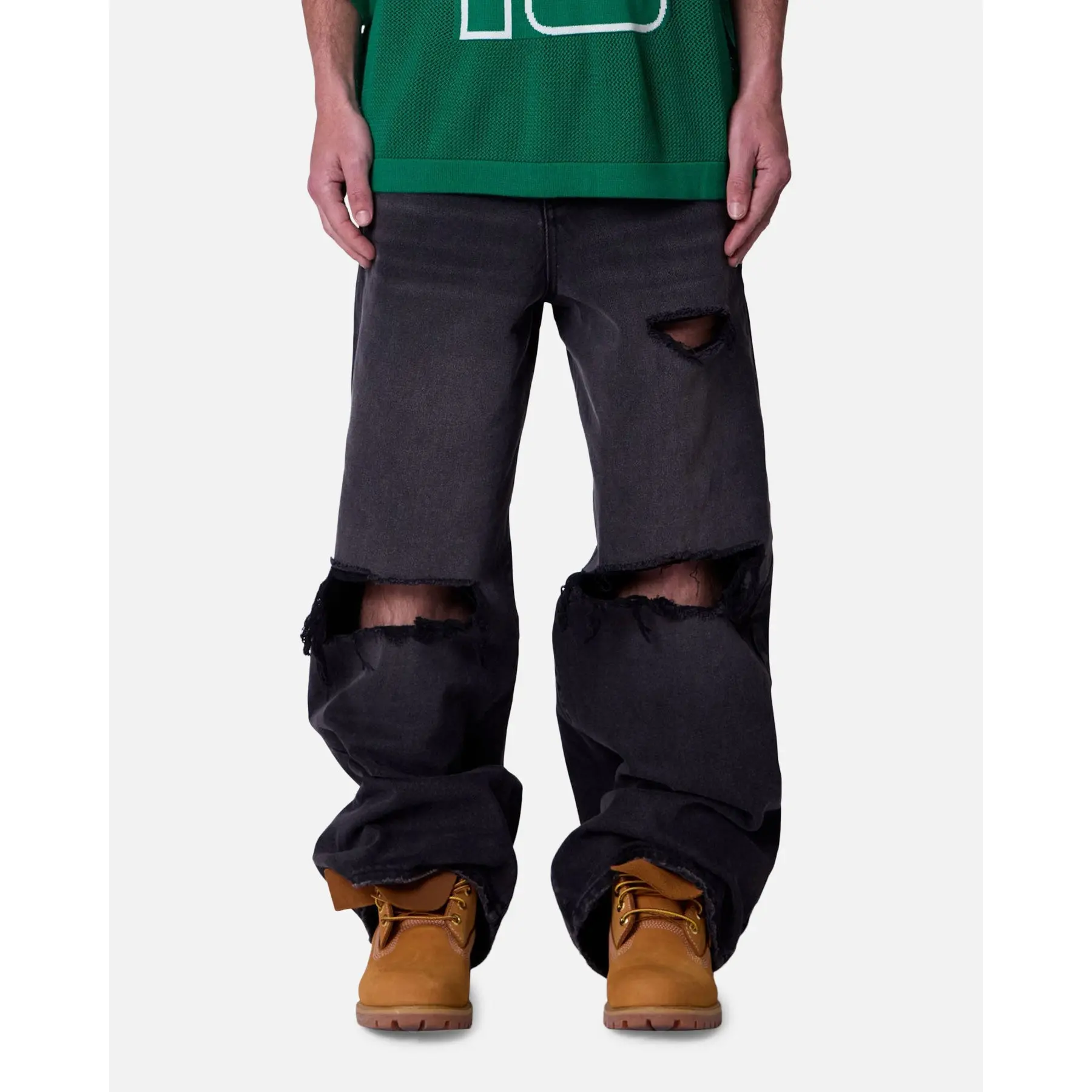 MNML Rave Distressed Jeans Vintage Black