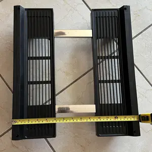 Fulkun Adjustable PC Tower Stand for Floor with Locking Casters, 7.4-12.5 Inches Ventilated Computer Riser, Mobile Plastic CPU Holder for Gaming & Office (PC Accessories)