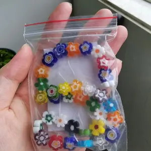15-Inch Ditsy Floral Glass Beads, Irregular Italian Murano Petal Spacer Beads, DIY Jewelry Making Supplies, Bracelet Earring Craft Kit