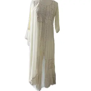 White Party Wear kurta