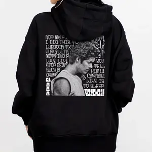 Classic 80s, Old Movie Chicano Clothing Lowrider Chicana Art Gangster Cholo Outfit Cotton Fabric Menswear Casual Streetwear Hoodie Unisex Loose Oversized Pullover