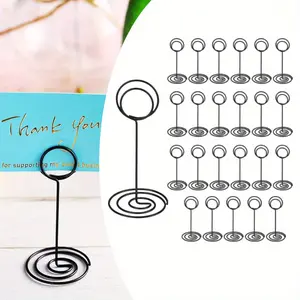 24 Pieces Table Number Holders, Place Card Holder, Wire Picture Holder, Small Size Table Card Holders, Photo Holder for Centerpieces, Wedding Reception, Party, Birthday