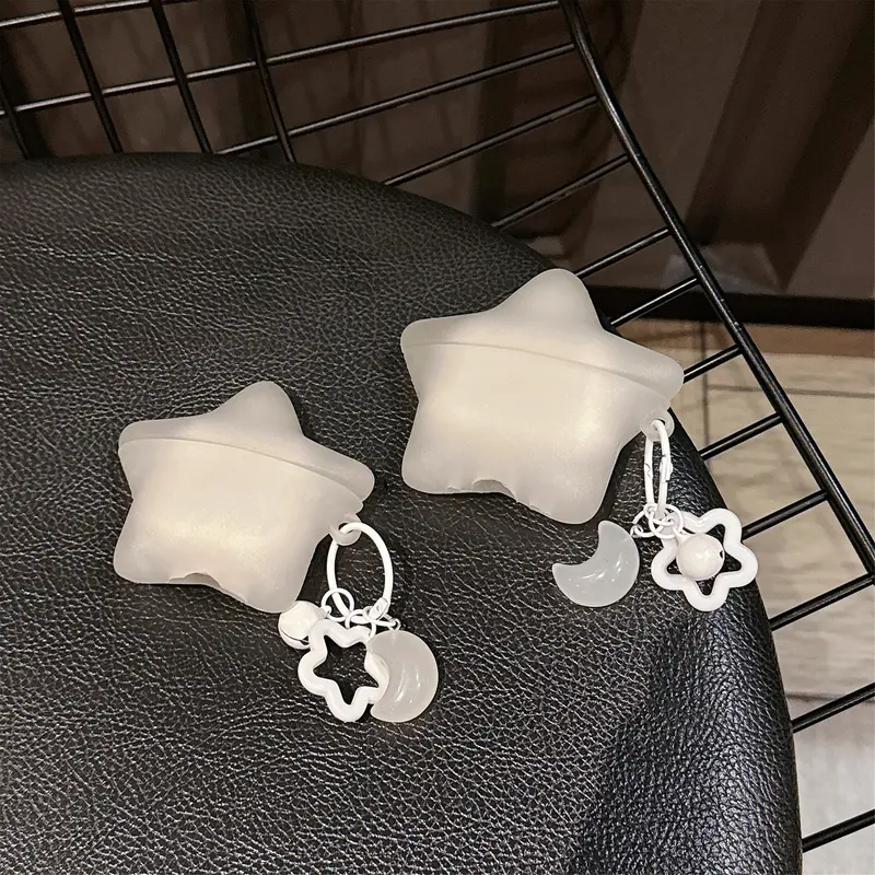 1 piece of star earphone case,Cute wireless Bluetooth earphone case, drop resistant, durable and stylish accessory, suitable for AirPods pro3/1/2/3/4/pro/pro2(Different models may have different shapes)