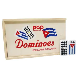 Double Nine Dominoes (Cuban Flag) Domino Doble 9 Cubano con la Bandera Cuabana.