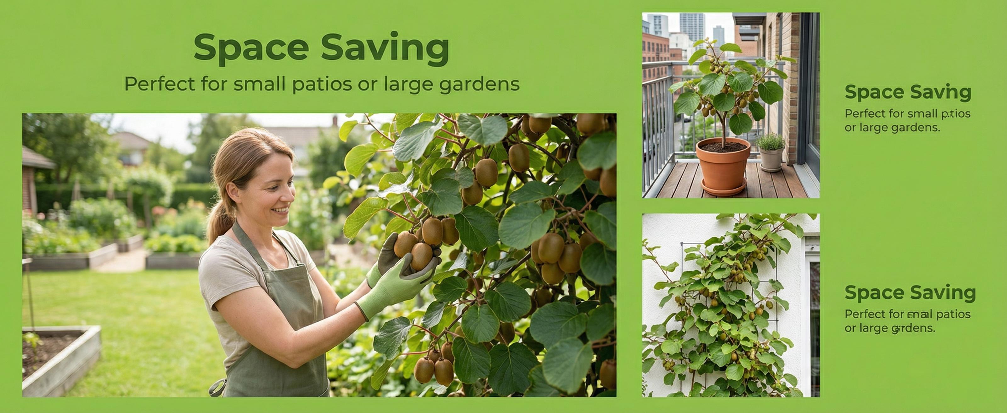 Kiwi Fruit Tree Seedling Live Plant, Red Flesh Kiwi Sapling for Garden, Patio or Container Growing