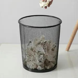 Viral Metal Mesh Trash Can 9-16L - Simple Stylish & Super Durable Thickened Metal Mesh Rust-Free Odor-Resistant for Bedroom Office Kitchen & Dorm - Small Medium Large Options Trashcan Minimalist