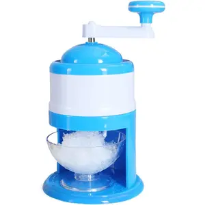Hand Crank Ice Shaver and Snow Cone Machine, Portable Ice Crusher and Shaved Ice Machine, Ice Crusher for Making Drinks, Shaved or Fine Chips Snow Cones or Slushies Mini Ice Machine  (blue)