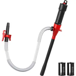 Electric Hand Pump, Portable Battery Powered Transfer Pump, Multi-Use Siphon Liquid Extractor for Gasoline, Diesel, Fuel, and Water Transfer