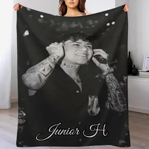 Flannel material   Blanket Super Junior Music H Soft Warm Fleece Blanket Lightweight Plush Comfortable Microfiber Plush Air Conditioning Blanket Suitable for Sofa Bed Sofa College Dormitory Gift for Merch Fans It is an excellent gift for children, family