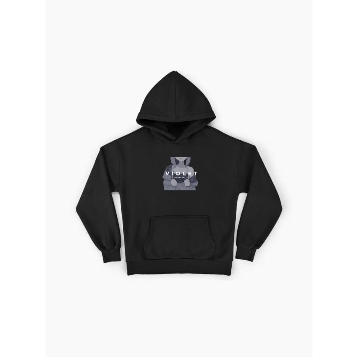 Amelia Watson Vtuber Clothing         Ninomae Ina'nis Violet      Hoodie       Anime Chibi Sweatshirt, Hoodie