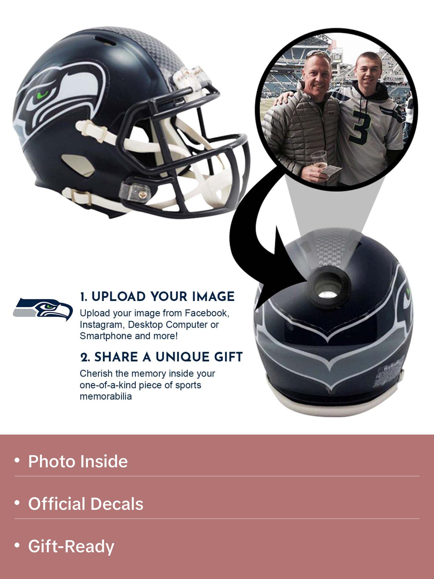 Seattle Seahawks NFL Mini Helmet - Picture Inside