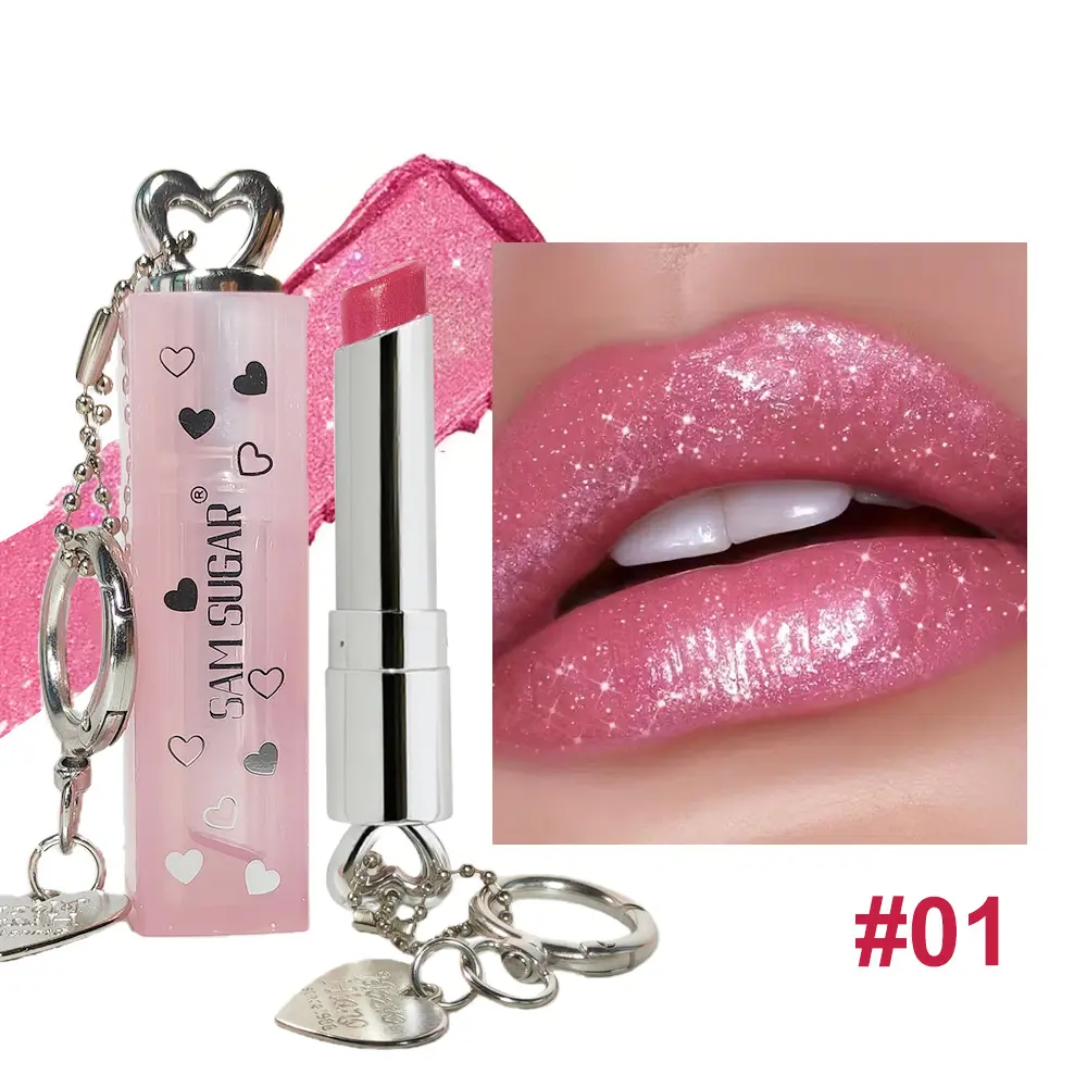 2-Pack Heart-Shaped Lipstick, Moisturized Lipstick, Moisturizing with Pearlescent Shine, Long-Lasting and Easy to Apply, Enhances Lip Color