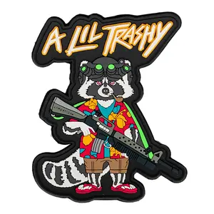 COMBAT IRON APPAREL™ A Lil Trashy Tactical Racoon PVC Patch