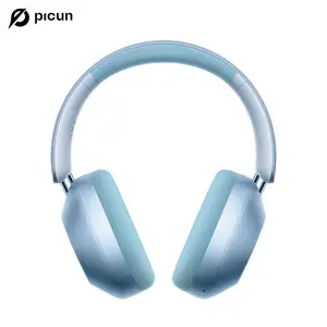 Picun F6 Wireless Noise-Canceling Headphones - Hybrid ANC, ENC Microphone Noise Cancellation, Transparency Mode, High-Resolution Audio, Custom Equalizer, Foldable Design, Multi-Device Bluetooth Compatibility with iPhone/Android, Ideal for Travel & Gaming