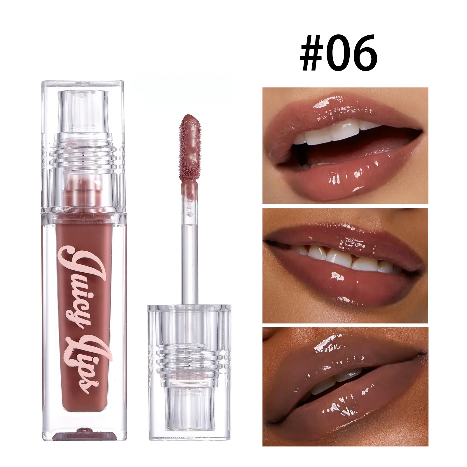 LEAF P0EM Cross-border High-Gloss Plumping Lip Glaze – Hydrating, Moisturizing, and Shimmering Mirror-Finish Lip Gloss