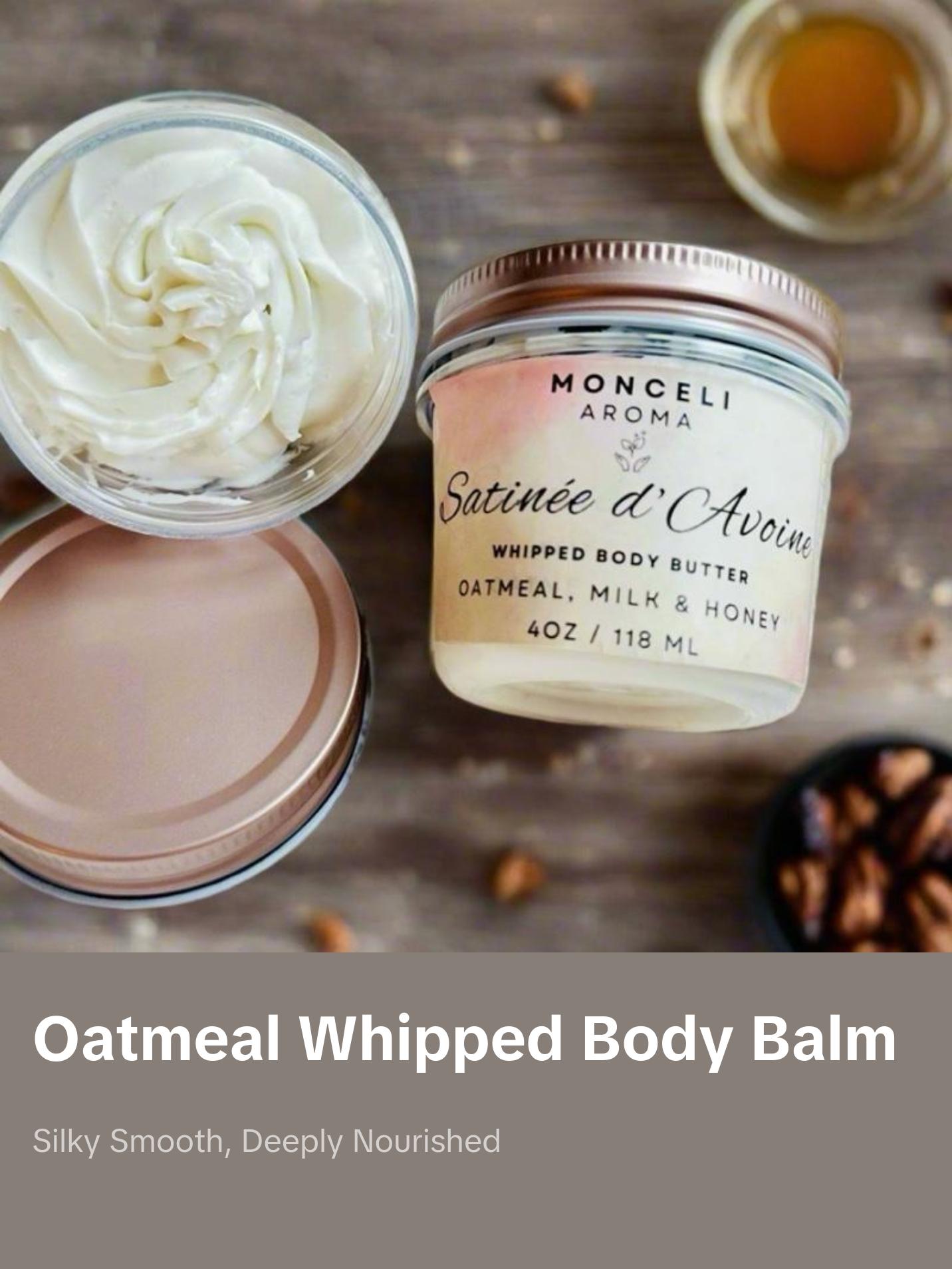 Monceli Aroma Whipped Body Butter - Oatmeal, Milk & Honey 4oz / 118 ml skin care product