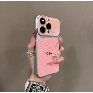 Lychee leather pattern case suitable for iP17promax, iP16/15/14/13 protective cover