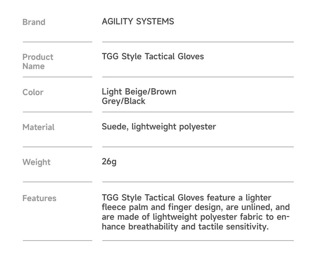Agility Systems TGG Style Tactical Shooting Glove
