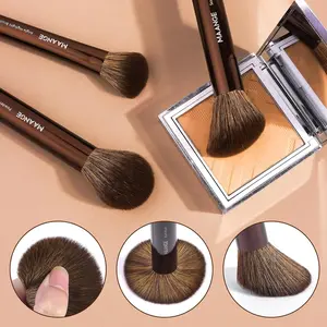 MAANGE 14-Piece Makeup Brush Set with Aluminum Ferrule- Premium Synthetic Makeup Brushes Kit Foundation Powder Brush Eye Shadow for Beginners & Professionals(Dark Coffe)