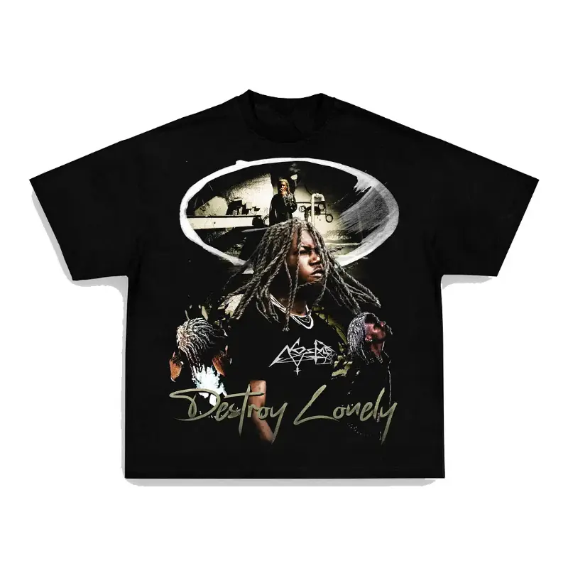 [🎉Sale Up To 50%] DESTROY LONELY TEE Print Short Sleeve T-Shirt Menswear Soft Top Breathable Underwear Man Tshirt Streetwear Casual Fabric