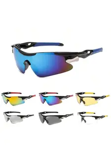Unisex Large Frame Fashion Classic Windproof Sports Outdoor Sunglasses, Ideal for Cycling, Travel, Sports, Photography, All Seasons