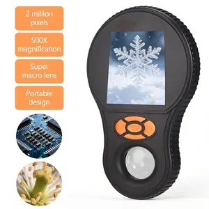 500X Magnification Handheld Digital Microscope | 2MP HD IPS Screen Pocket Microscope, Ideal for Electronics Maintenance, Coin/Jewelry Collecting & Macro Photography Hobby