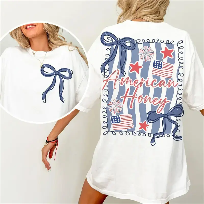 American Honey Coquette 4th Of July T Shirt,Girly Memorial Day T Shirt, Vintage Usa T Shirt,Independence Day T Shirt, Land Of The Free,Merica 4th Of July T Shirt, 4th Of July OutfitsFor Women, 4th Of July, 4th Of July Shirt, 4th OfJuly Shirt Unisex..
