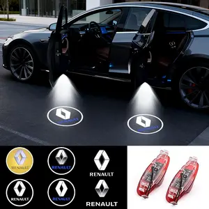 Renault LED Door Welcome Light Logo Projector, Ghost Shadow Puddle Lamp for Megane Laguna Latitude Talisman, Car Accessories