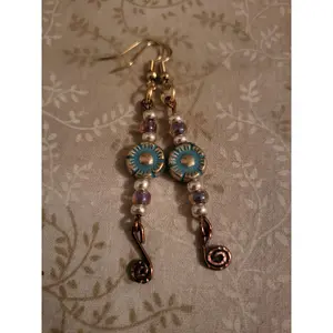 Teal Swirl Earrings