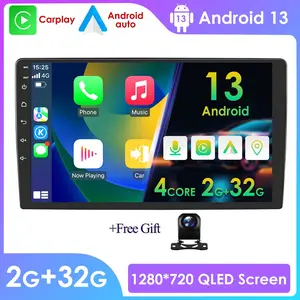 9" Apple CarPlay Touchscreen Android 14 Double Din Car Radio Stereo GPS WIFI 32G 64G GPS Touch Screen Car Stereo