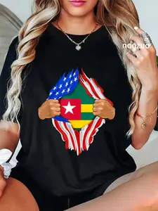 100% Cotton Togolese Blood Inside Me T-Shirt | Togo Flag Gift