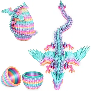 Flying Dragon Eggs, 3D Printed Dragon Egg with Articulated Dragon Inside, Toys for Kids, Home Decor, Creative Ornaments, Birthday Gifts for Kids, Easter