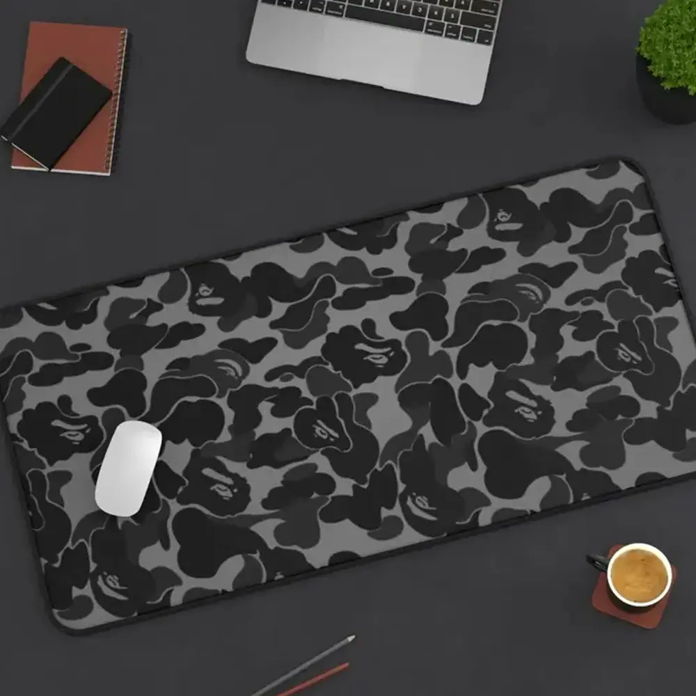 Black Grey Camo Desk Mat | Dark Camouflage Mouse Pad for Office/Gaming use, Desk Mat, PC Accessories. – FASTSHIPPING