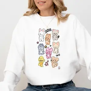 Chibi Youth & Adult SKZ Shirts, Chibi Characters Shirts, Music Lover Gift, Album Shirts, Gift For Fan