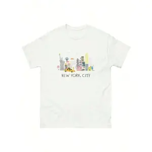 Enjoy a 100Percent Cotton Humorous T Shirt Showcasing New York City Design Ideal for Enthusiasts and Summer Wear