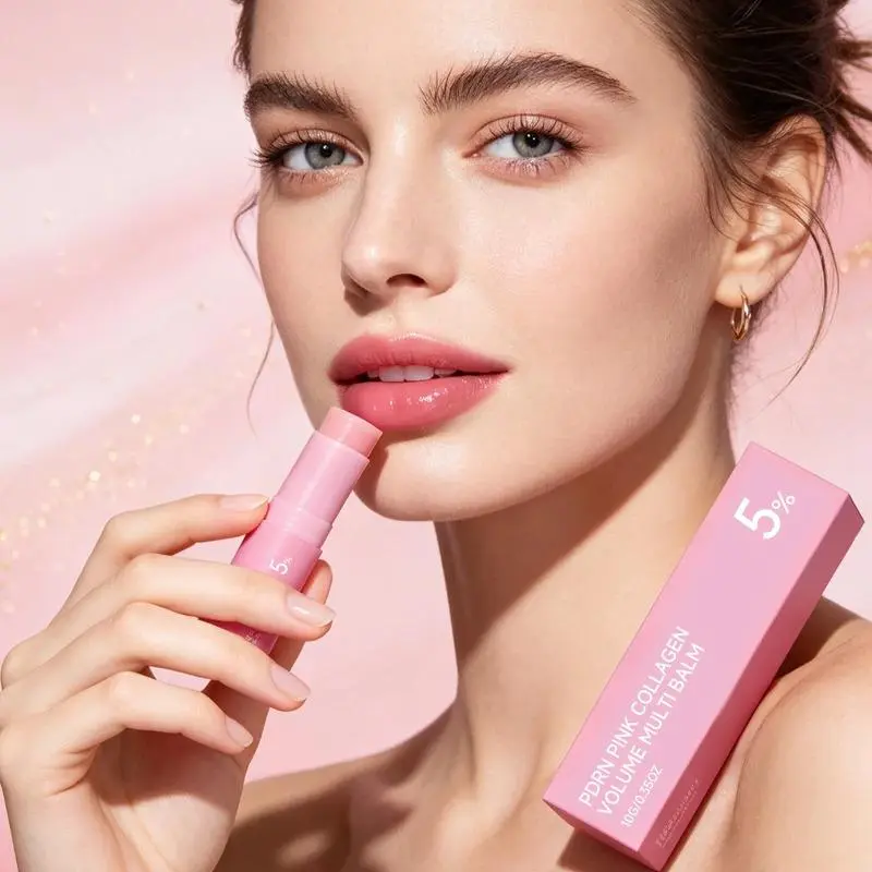 Virrae PDRN Pink Collagen Volume Multi Balm Stick - 1-in-1 Moisturizer Primer, Hydrating Skincare with Peptides & Volufiline, Firming Smoothing Balm for Lips & Eyes, Contour-Restoring for All Skin Types (Summerwins Filler), Hydrate, Gentle, Moisturizing