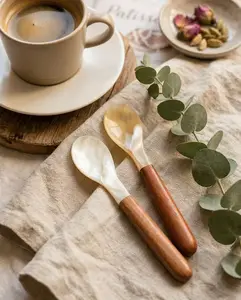 The "Daily Rituals" Mother of Pearl & Wood Spoon Set