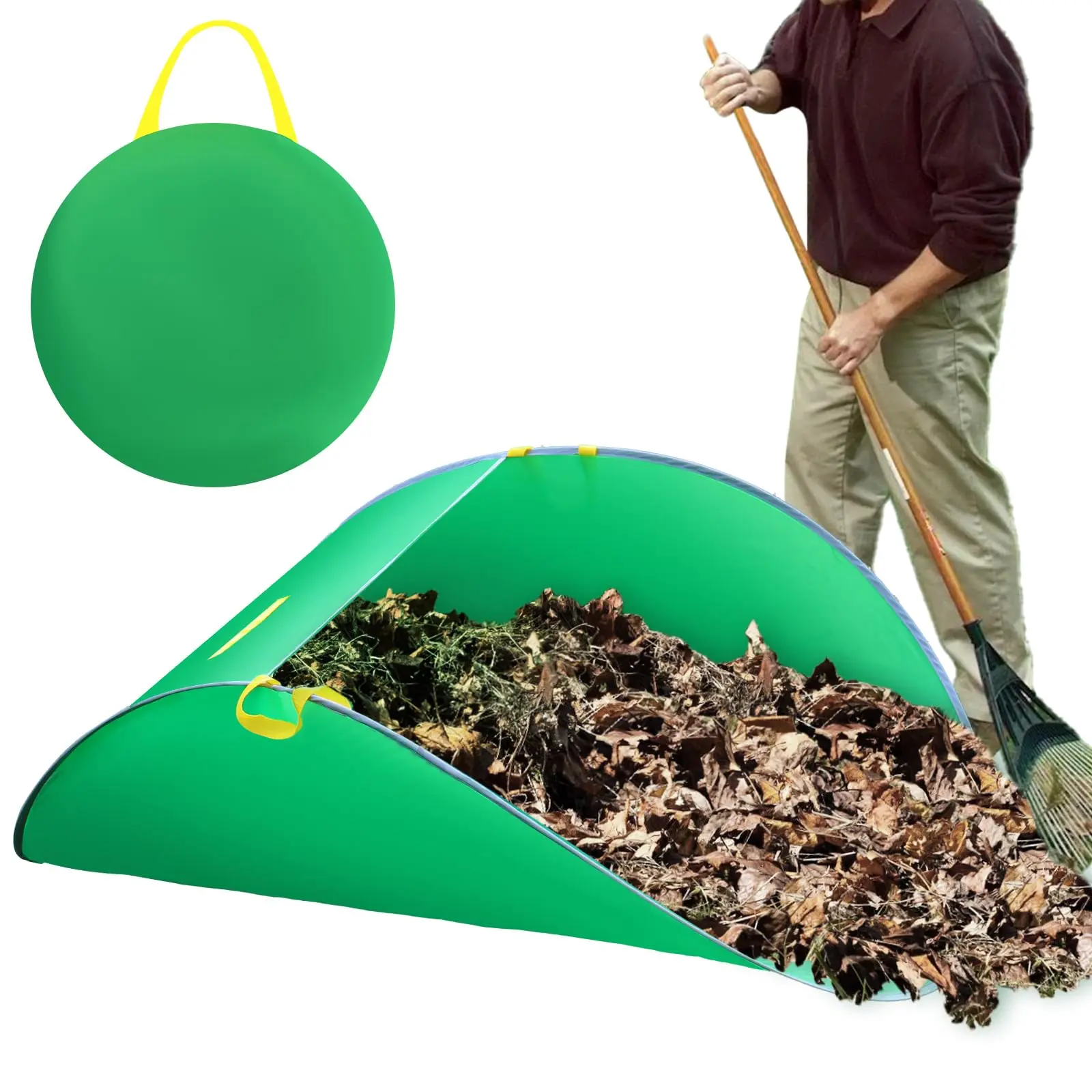 Green Leaf Collection Garden Leaf Gathering Tent - Portable, Easy-to-Use Garden Cleaning Tool for Outdoor Cleanup,toolupgrade
