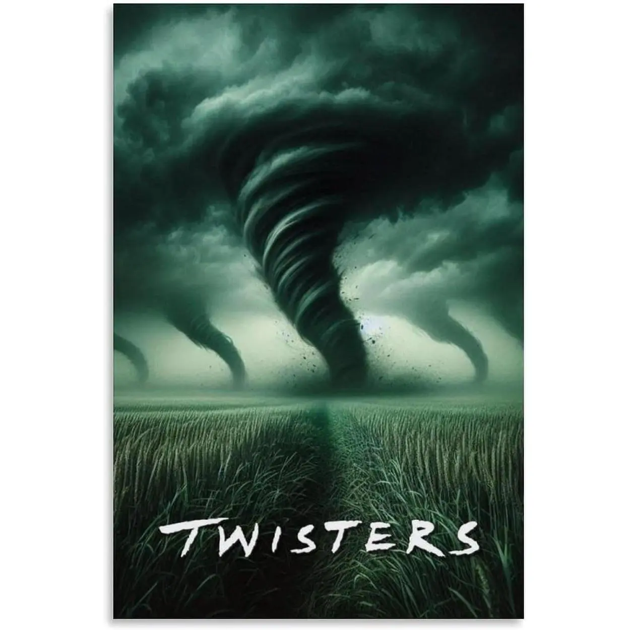2024 Twisters Classic Disaster Film Minimalist Canvas Wall Art, Unframed 12x18in (30x45cm) Printed Poster Artwork for Bedroom & Office Home Decor