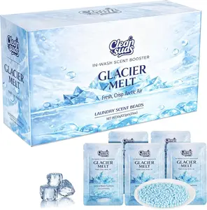 In-Wash Scent Beads Laundry, Scent Beads like Glacier Melt, Laundry Beads, Laundry Scent Beads. up to 23 Washing Cycles, Individually Packaged, Suitable for Travel (23pcs X 30g, Glacier Melt)