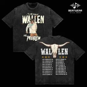 M. Wallen Still The Problem Tour 2026 I'm The Problem Album Men's Oversized Cotton T-Shirt, The Wallenteers T-Shirt , Vintage Music Merch Shirt, Retro 90s Country Style, New Album Gift For Fans