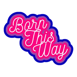 Born This Way Bisexual Vinyl Sticker