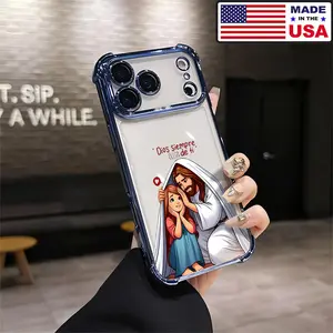 Christian Jesus Dios Siempre Cuida De Ti Aesthetic Design Pattern Casing For iPhone 17 16 15 14 13 12 Samsung 22 23 24 25 Plus Pro Max Ultra Soft Silicon TPU Shockproof Protector Vintage Unique Fashion Mobile Phone Case