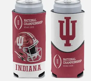 2025 2026 Cfp National Championship Indiana Hoosiers Slim Can Cooler Peach Bowl