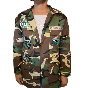 Womens Camo Jacket with Patches