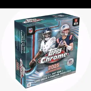 Break 136: Topps 2025 Chrome NFL Trading Cards - 5 Box Pick Your Team Break5 - Sport Trading Cards Pack - Hot Pink & Lime Green X-Factor Parallels