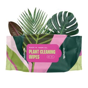 southside plants neem oil-infused plant cleaning wipes - extra-thick 5.5 x 7.25in wipes for indoor & outdoor plants, clean & natural formula