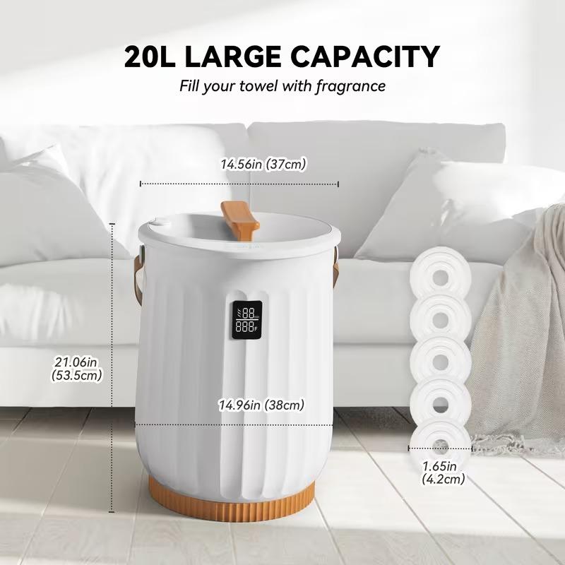 Deluxe Towel Bucket with 4 Modes & Self-Closing System - Instant Hot Water Suitable for Bathrooms, Spas, for or Commercial Use, Plug-and-Play, Ideal Gift for Festivals ( Plug, Voltage Compatible)